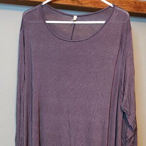 75. Emetla Gray Long Sleeve Tunic in Slinky Fabric with POCKETS 3X